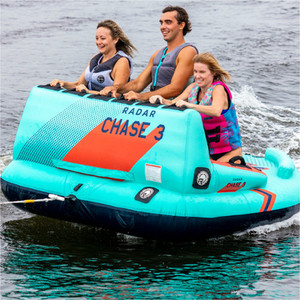 2023 Radar The Chase Lounge 3 Person Towable Tube 227005 - Mint / Navy / Red